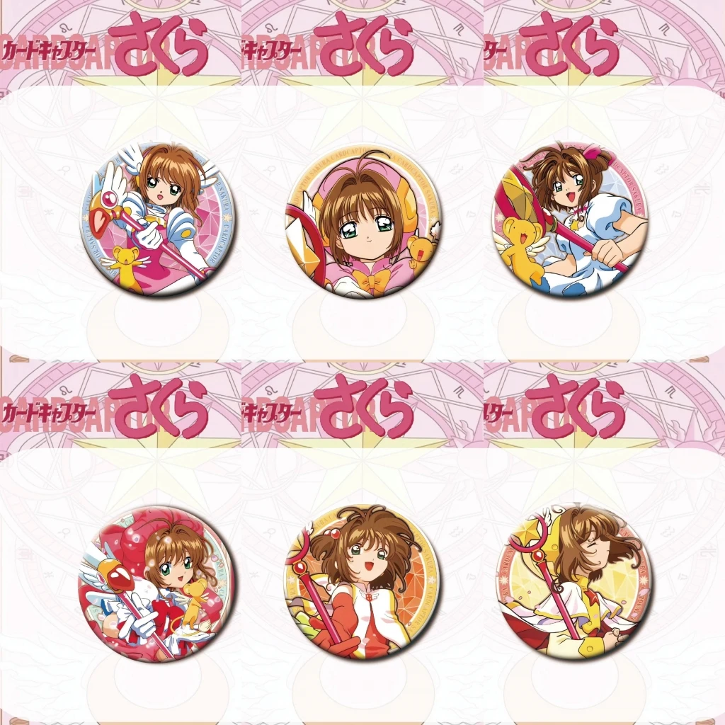 58mm Anime KINOMOTO Cardcaptor Sakura CCS Li Meiling Cosplay COSTUME Badge Pin SPTE Tinplate Brooch﻿ Prop