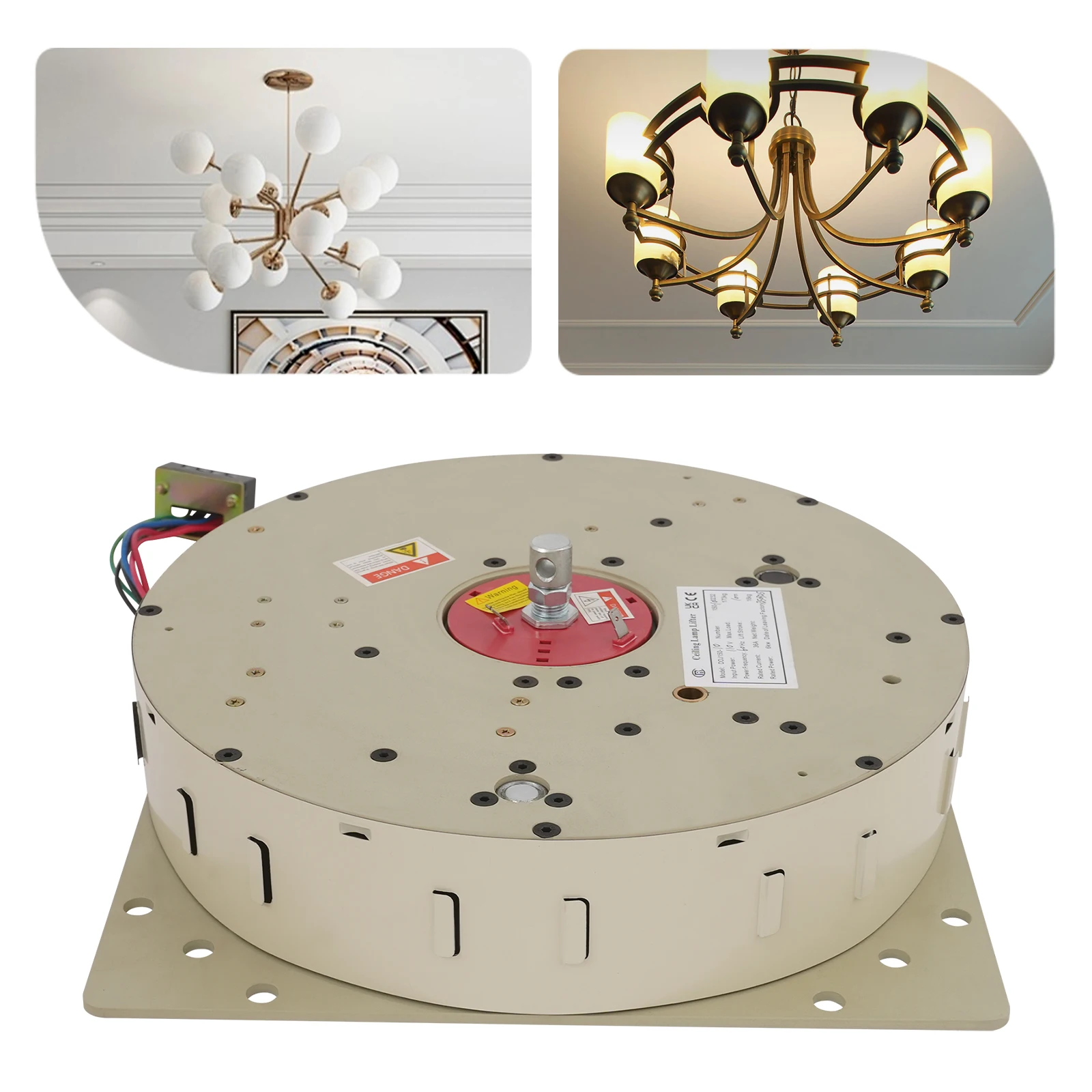 213W Efficient Chandelier Hoist Lifter Mechanism Remote Control Wall Switch Electric Motor Winch Lighting Lifting