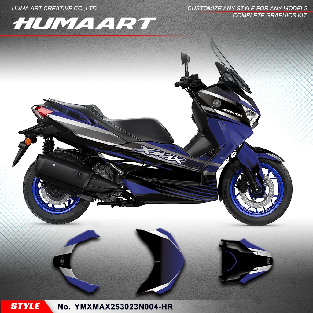 

Huпера, клейкая наклейка, Виниловая наклейка для Yamaha XMAX 250 300 2023, YMXMAX253023N004-HR