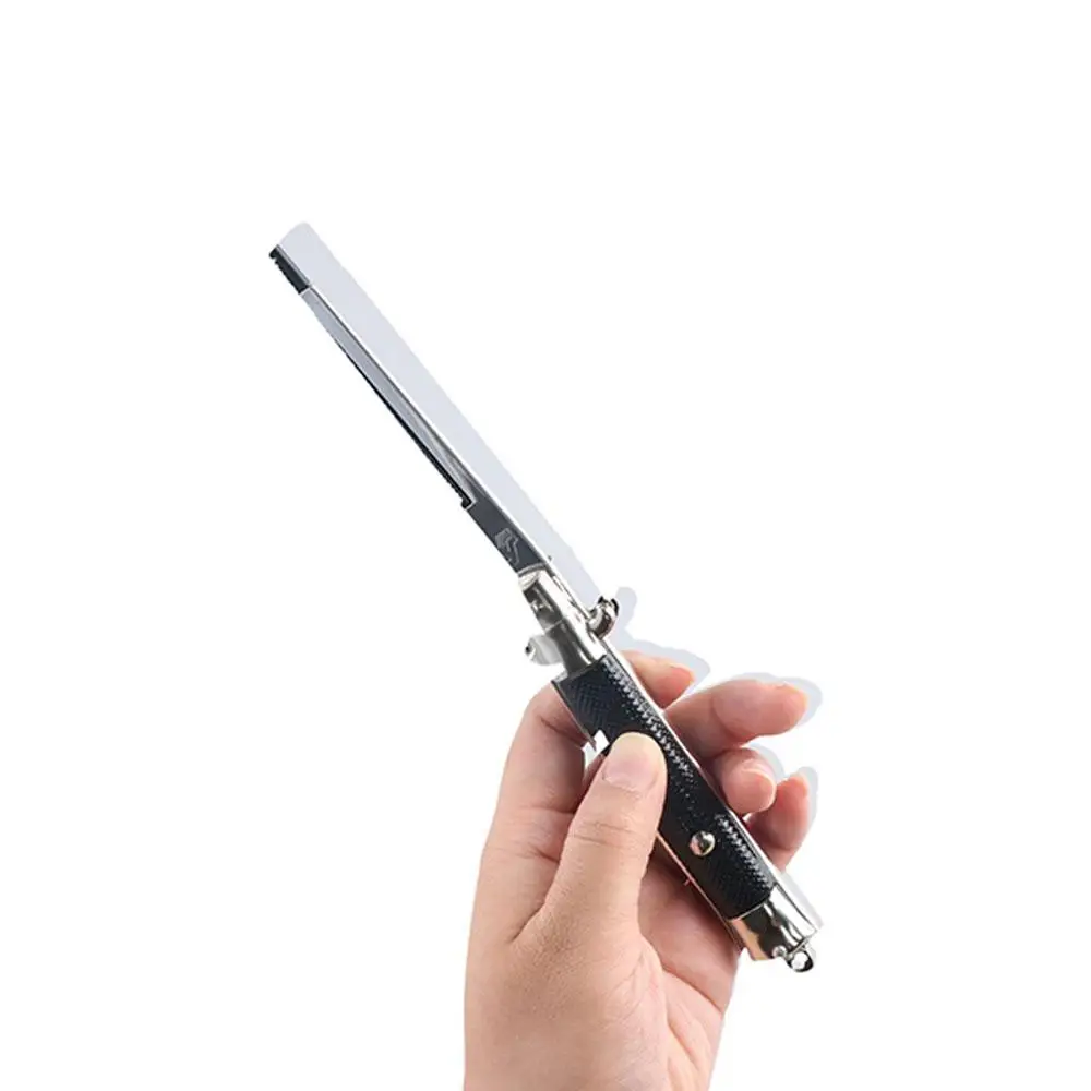 For Men Women Steel Pet Modelling Press Button Switch Pocket Clip Hair Styling  Accessories Moustaches Comb Folding Spring Comb