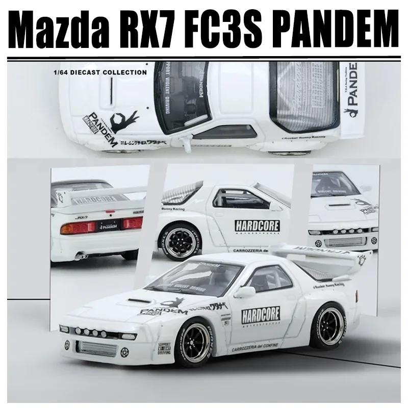 INNO 1/64 Mazda RX7 FC3S PANDEM Metalowy Model Auta Zabawka Odlewany Ciśnieniowo Prezent
