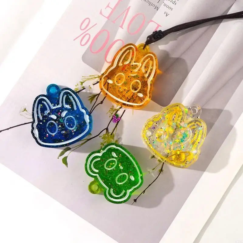 

Silicone Resin Keychain Mold for Cat for Head Silicone Mold Epoxy Resin Casting