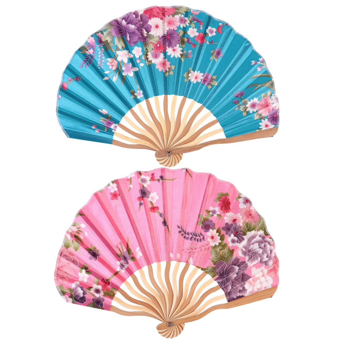 

2Pcs Japanese Style Folding Fan Delicate Unique Adornment Fan for Home Decoration Women Gift Photo Accessory Small Present