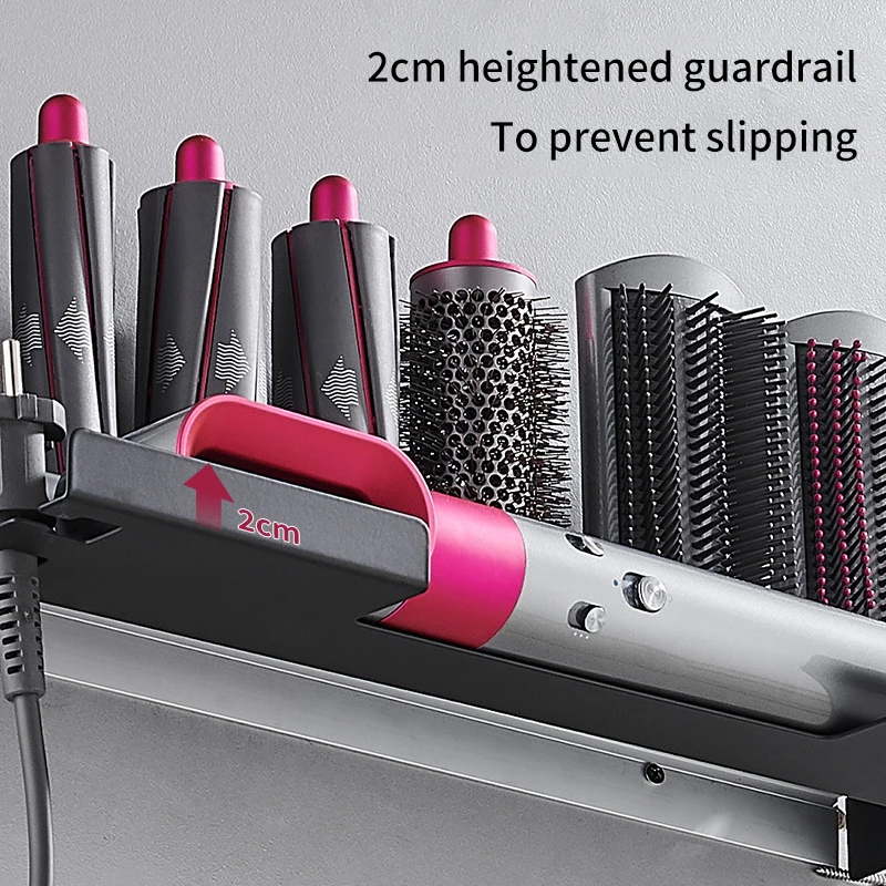 Wall-mounted Dryer Hair Curler Storage Rack Suitable For Dyson Airwrap Necessary Bathroom Shelf Tool Storage Bathroom Accessorie