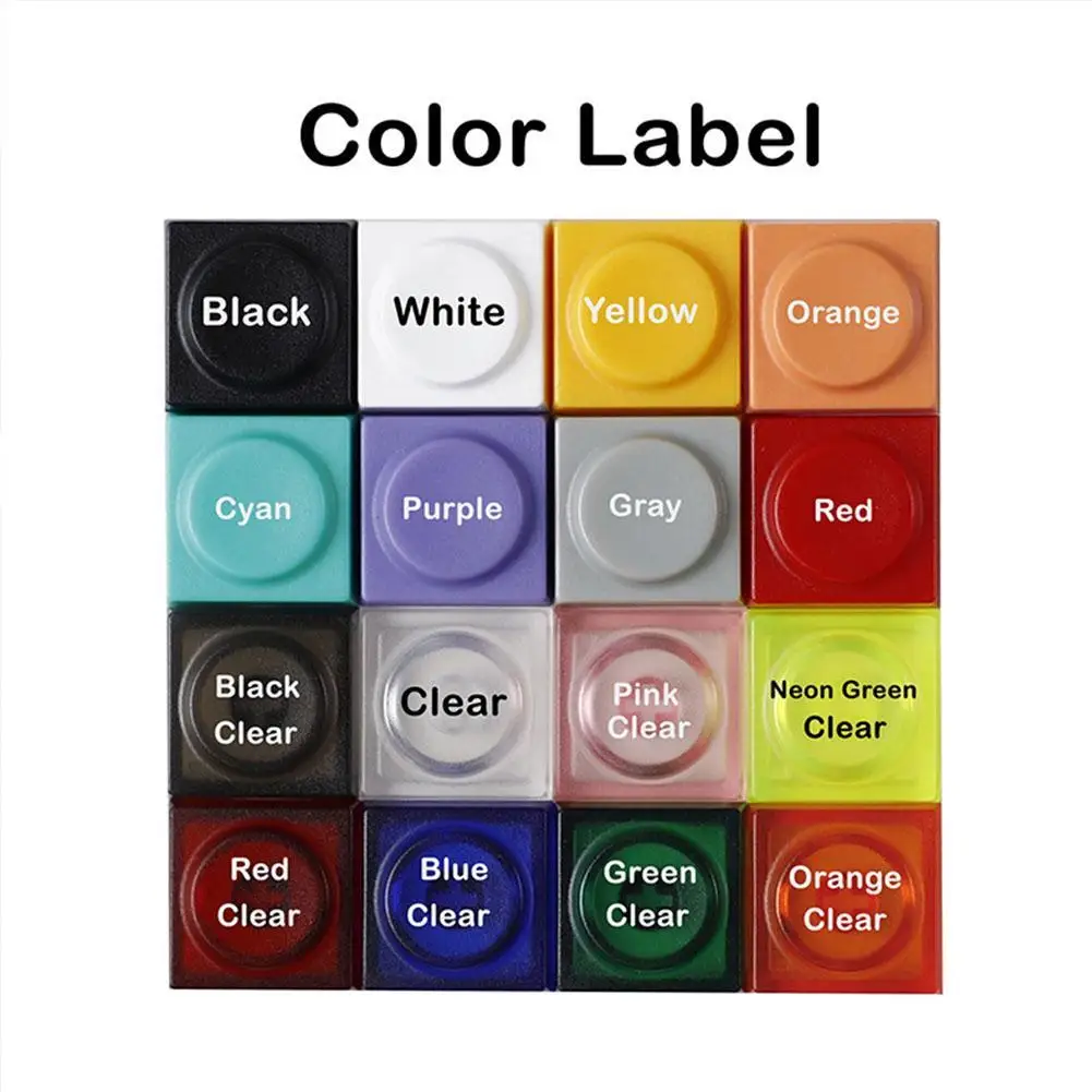 Keycaps de jouet coloré pour Doile 1U, non coupé, 16 couleurs, Transparent, conviviale ré, PC allemand, mécanique, JOPlate