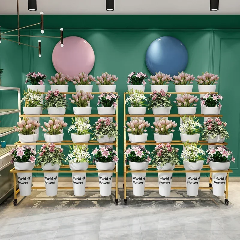 

Дисплей для цветочного магазина, многослойная лестница, подставка для цветов, подвижная железная подставка, ведро, витрина, полка, подставка, подставки для растений