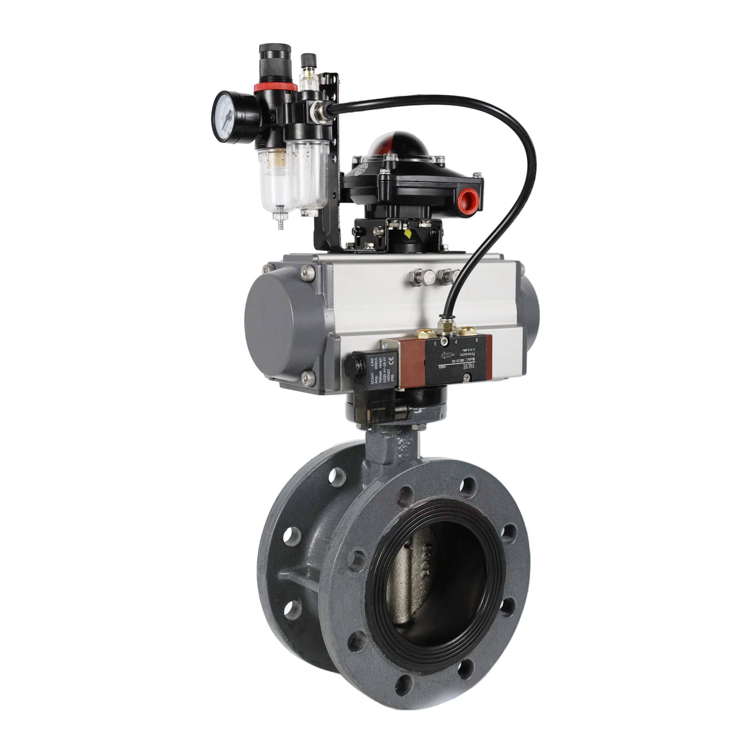 D641X-16C Pneumatic Butterfly Valve Pneumatic Cast Steel Flange Soft Seal Valve DN50100150 200 250