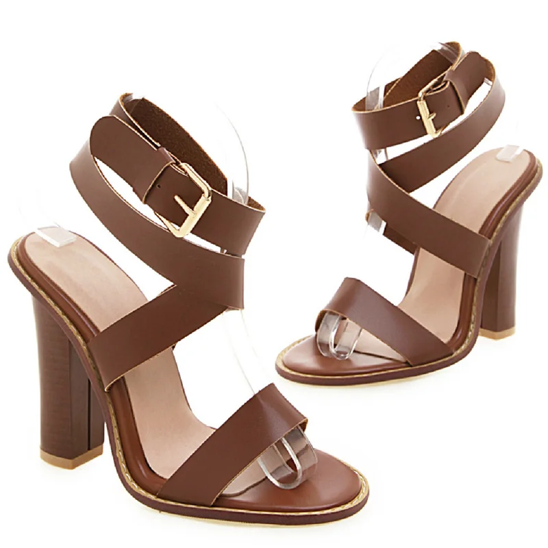 Women's Gladiator Sandals High Heels Summer Shoes For Women Flip Flops Ankle Cross Straps Party Dance Shoes Big Size Footwear view 4
