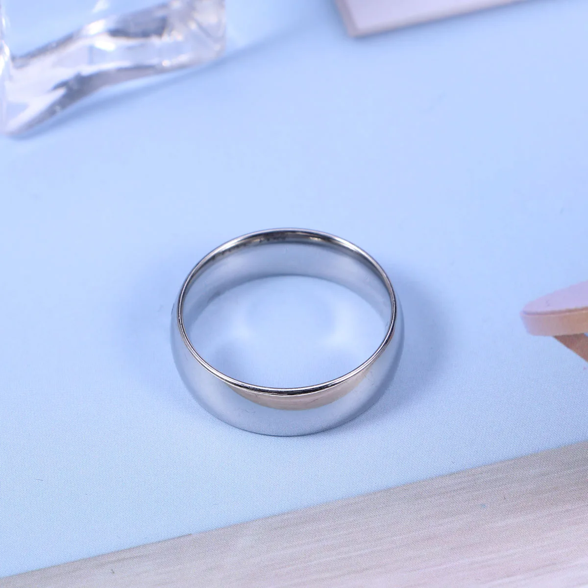 Geschnitzter Buchstabenring aus Titanstahl, US-Größe, Finger, Mutter, Tochter, Bindung, starkes Muttertagsgeschenk, Schmuckring