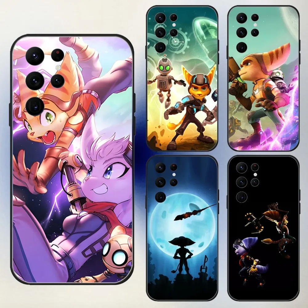 

Ratchet Clank PS5 Phone Case For Samsung S24,23,22,30,21,10,9,Ultra,Plus,Lite,FE,5G Black Soft Case
