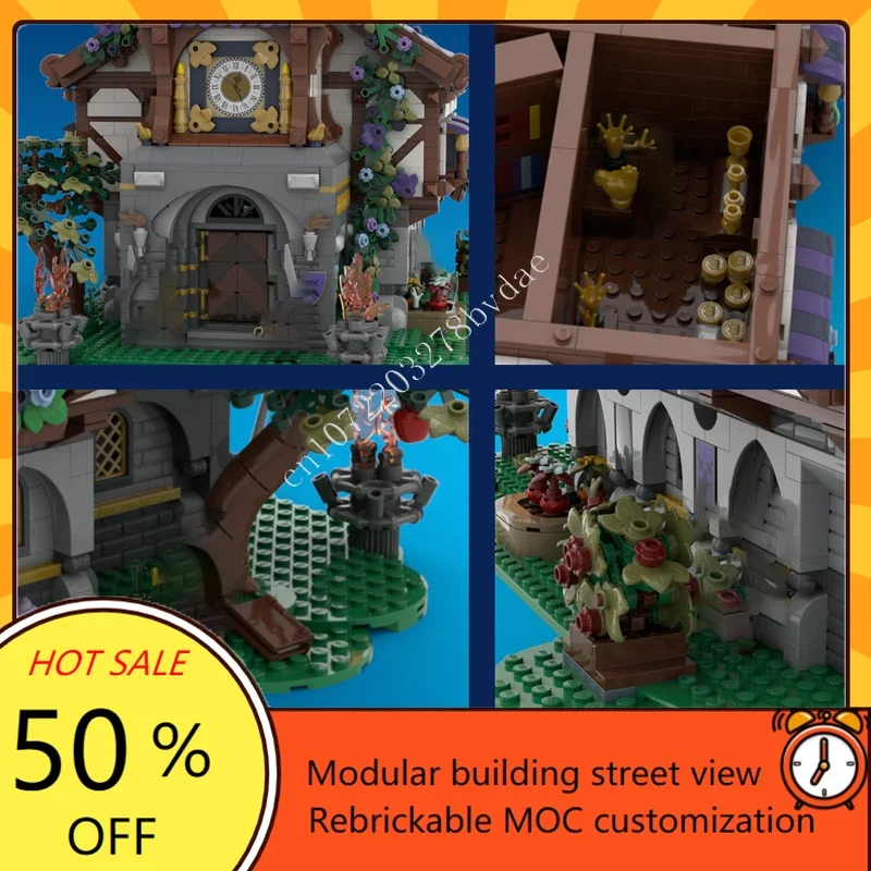 ตัวต่อ 4001 ชิ้น ชุดเมืองฮอตซิตี้ MOC รัฐบาลวิหารเมือง ปริศนาสร้างสรรค์ แบบจำลองสถาปัตยกรรมสตรีทวิว ประกอบเอง ของขวัญวันเกิด/คริสต์มาส