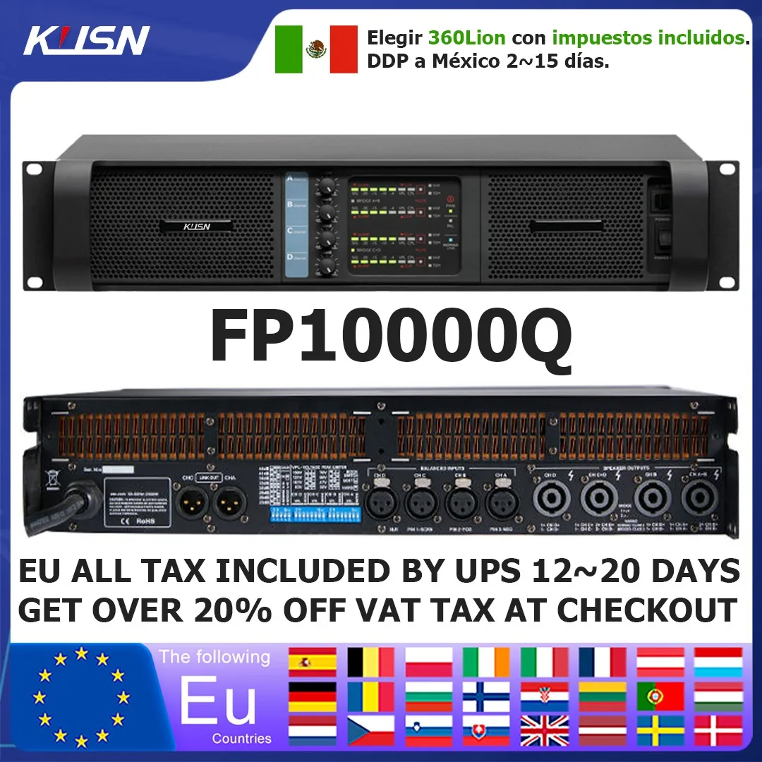 FP10000Q/FP20000Q 2500Wx4 전문가용 디지털 앰프 안정적인 2옴 FP 10000Q 2U 고출력 앰프 서브우퍼 스피커용