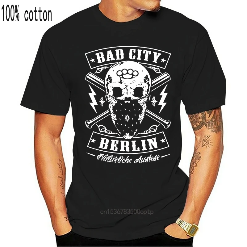 FPACETShirt Bad City BERLIN Hauptstadt Westberlin Ostberlin Label No Fight No Glory