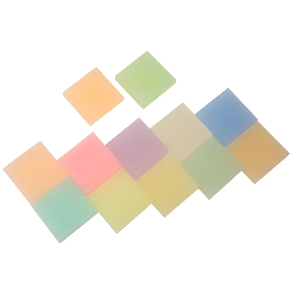 12pcs Semi Transparent Rubber Carving Blocks PVC Durable Engraving Rubber Block 12 Colors 5x5x1cm Rubber Stamp Carving Block