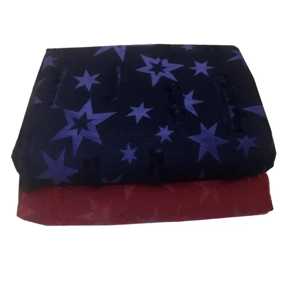 Jacquard Fabric Spring Autumn Five Pointed Star Cut Floral Pendant Dress Trench Coat Clothing Cloth Fashion Design Sew Material