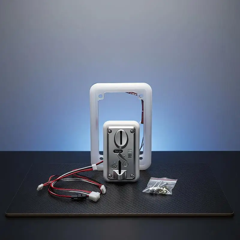 12V DC Coin Acceptor Accessory High Precision Coin Selector Colorful Flashing for Parking Fee Vending Machines