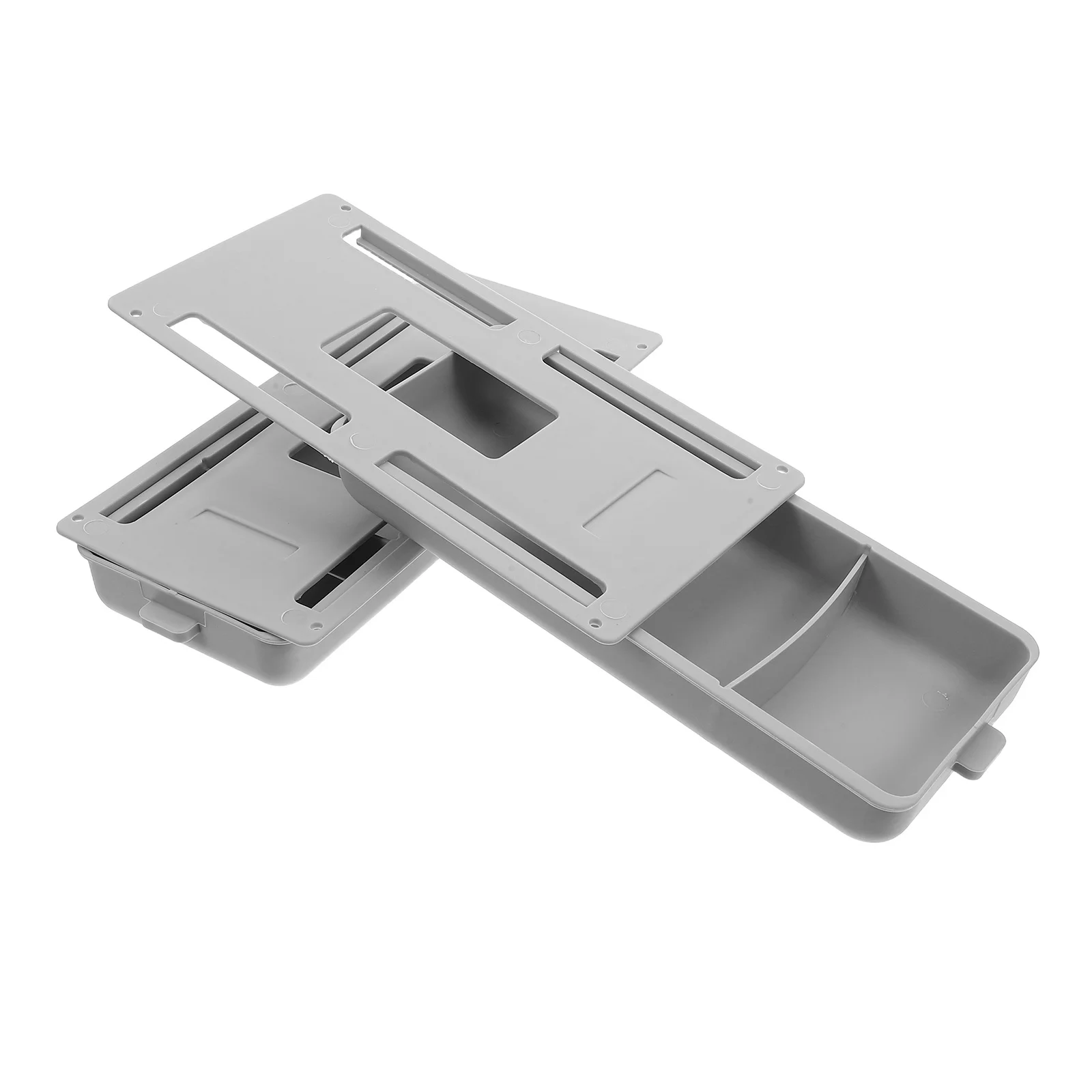 

2Pcs Under Table Organizer Small Desk Drawer Slide Out for Pens Erasers Keys Under Table Organizer Small Desk Drawer