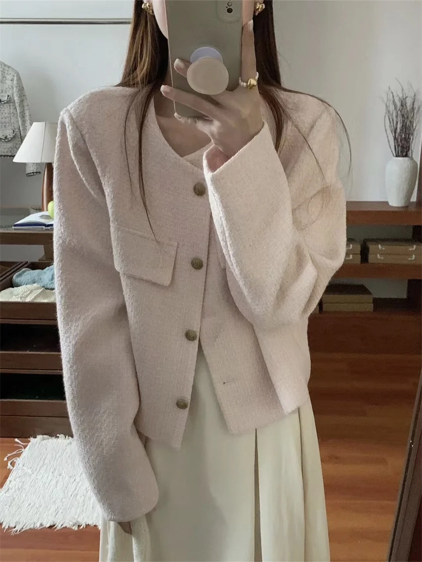 

Arazooyi Autumn Lady Office Wear Coats Warm Elegant New Arrival Daily 2023 All Match Work Wear Full Sleeve Slim OL Chic