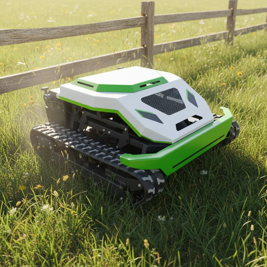 

Remote Control Crawler Lawn Mower Tracked All Terrain Grass Cutting Machine for Farm Garden Orchard