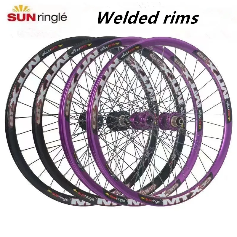 SunRingle anneau de soudage mtx39 jeu de roues de vélo 26/27.5/29 pouces avec moyeux rujixu QR 32 trous vtt vélo roue frein à disque six trous