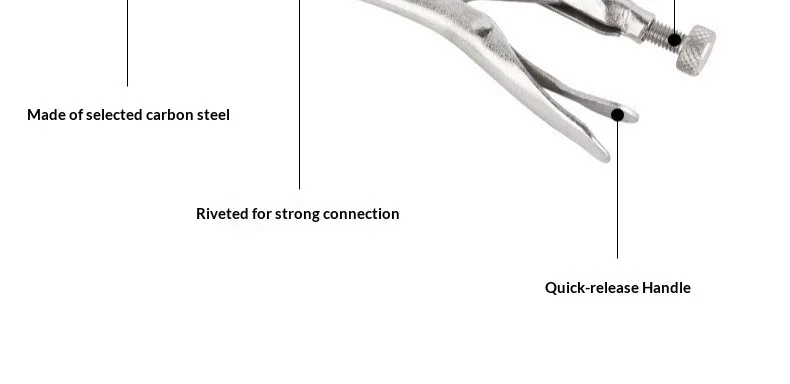 5 Zoll C-Klemme Verriegelungszange Hochleistungs-Schweiß- und Holzbearbeitungszange Mini-Handspannzange DIY-Reparatur-Handwerkzeuge – Detail 9