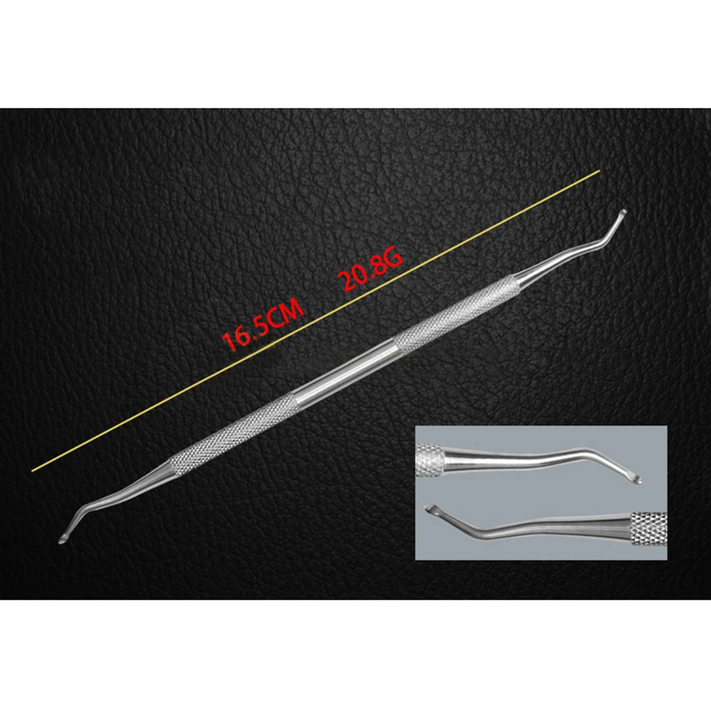 

Stainless Steel Cuticle Pusher Remover Tool Nail Cleaner Spoon Deep Cleaning Radian Design Portable Lightweight Foot Care