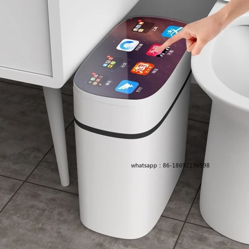 Intelligent Induction Trash Can Automatic Opening Lid with Lid Large Capacity Household Bathroom Toilet Special Kitchen Bedroom