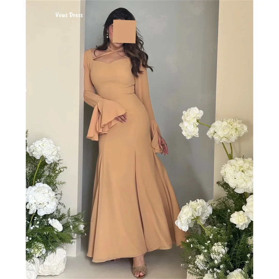 Gelübde Linie A Abendkleider Frau Elegante Partykleider 2025, maßgeschneidertes Abendkleid, Chiffon, Frizz, Galakleid, Robes de Cocktail