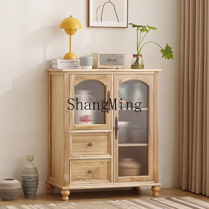 

CL wood dining side simple restaurant retro dishes tea against the wall home living room storage locker