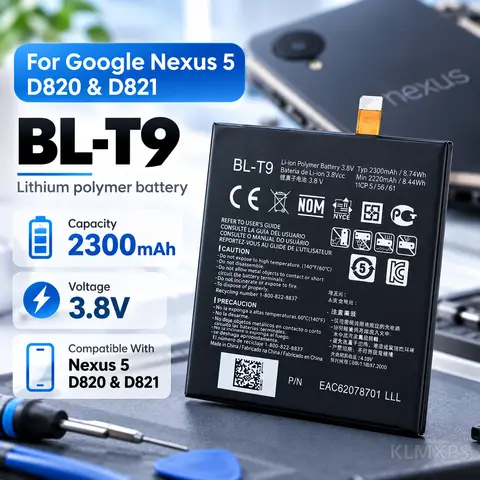Mobile Phone Replacement Battery BL-T9 2300mAh Internal Li-ion For LG Nexus 5 E980 D820 D821 Nexus G BLT9 With Repair Tools