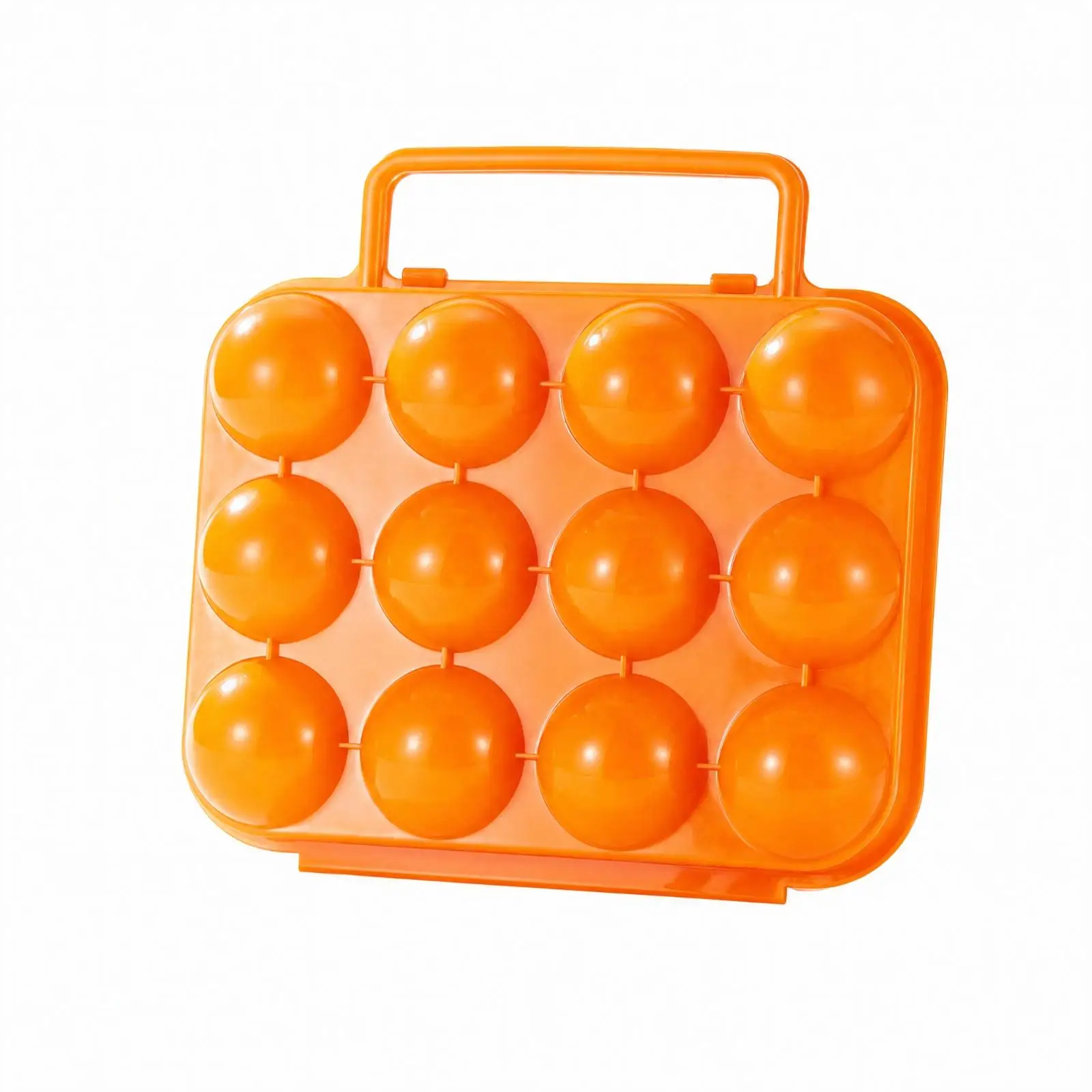 Egg Organizer Container with Rounded Compartments for Safe Transport Lightweight Egg Holder for Fridge Camping Picnic