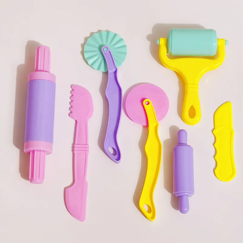 Moule à pâte à modeler 3D créatif, ensemble d'accessoires en argile à modeler, Kit d'outils pour pâte de jeu, couteau en plastique, jouets éducatifs pour enfants, bricolage