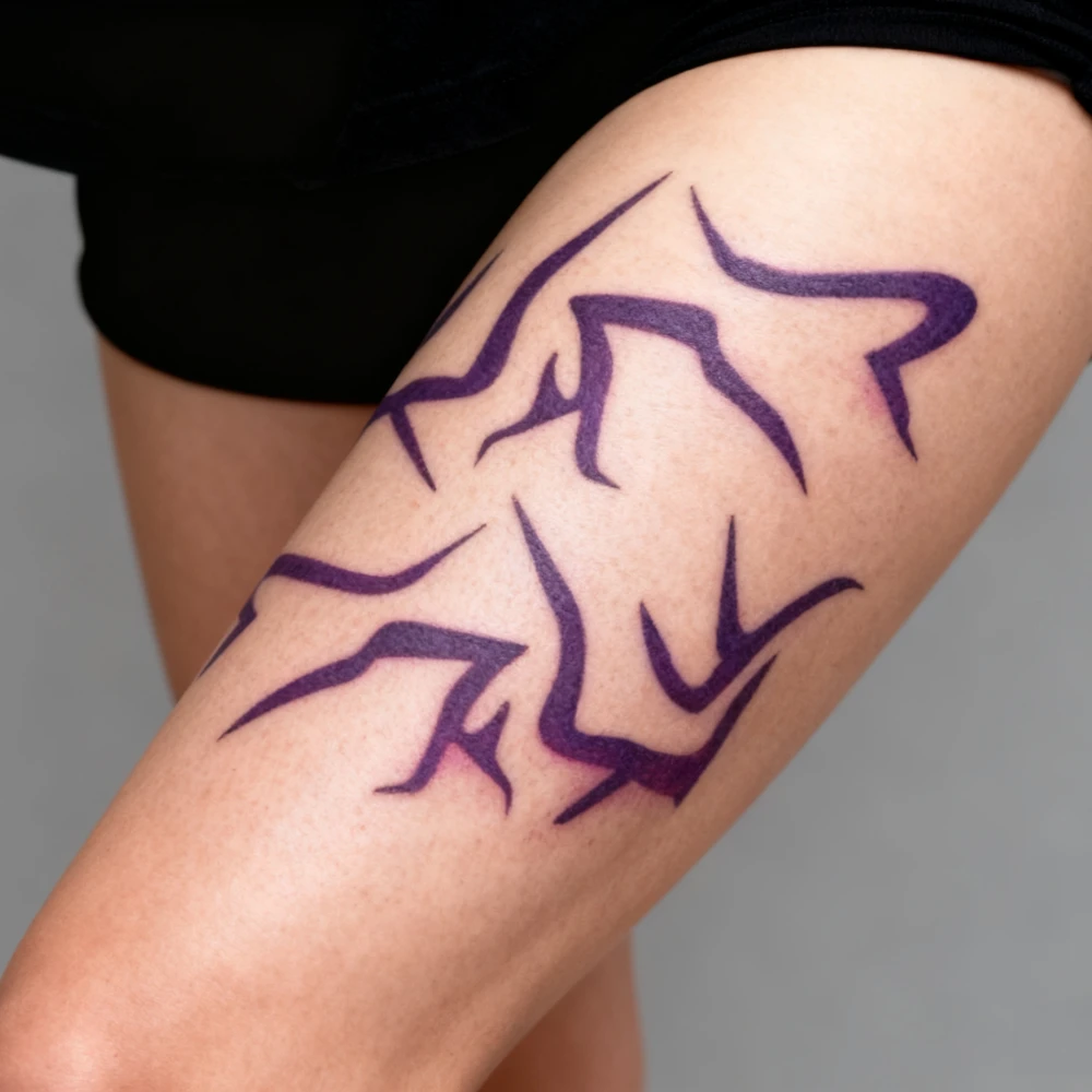 

временные татуировки, жирный фиолетовый молниеносный макияж для ролевых игр косплея, водонепроницаемые наклейки для лица