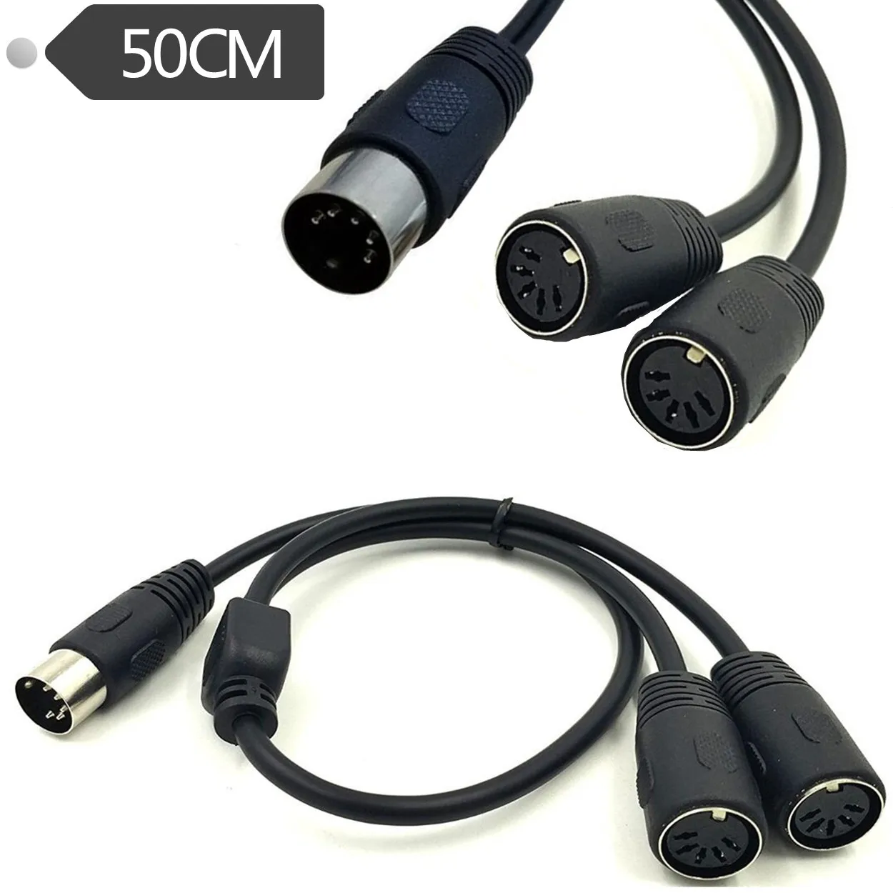 

Midi Din 5-pin Splitter Y Adapter Cable Midi 5 Pin Male To Dual 2 X Din-5 Female For Midi Guitar Electric Piano