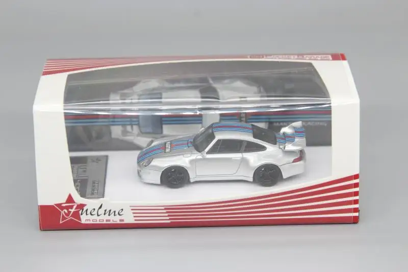 1:64 samochód sportowy GW model samochodu 911 Martini 993 Gunther nadaje się do miniaturowych modeli Porsche z żywicy, ozdób dla dorosłych, zabawek dla chłopców