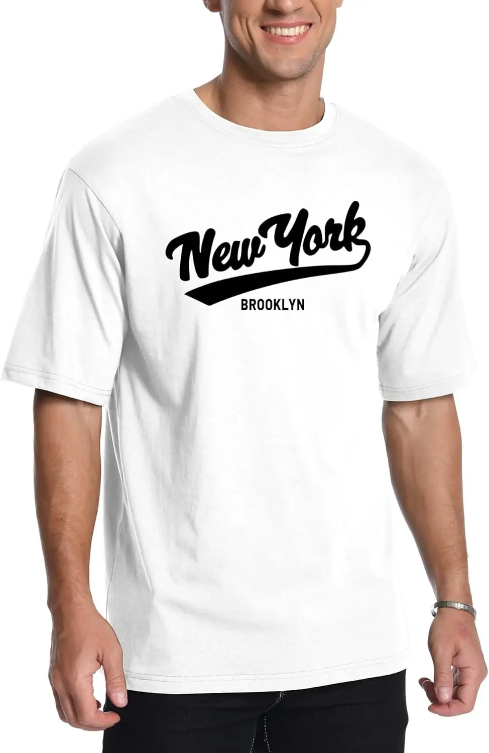 

Мужская хлопковая футболка с рисунком New York Brooklyn, повседневная футболка с короткими рукавами для путешествий