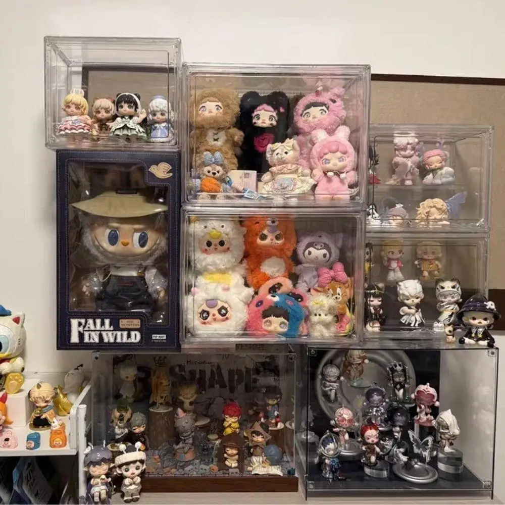 Dustproof Acrylic Display Cabinet Magazine Sorting Box CD Rack Album Storage Box Collection Display Large Desktop Organizer Box