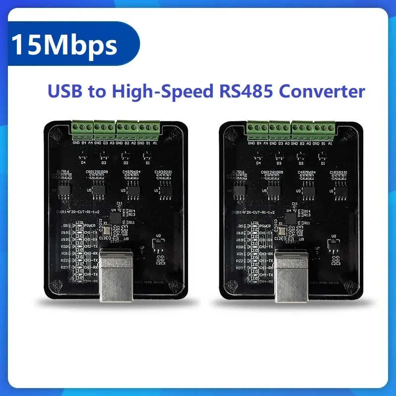 

USB to 4-Channel RS485 Converter CH9114 Development Board 15Mbps High-Speed Data Transfer 485 Serial Debugging downloader