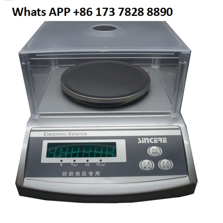 Special balance for textile electronics 0.01g gram weight instrument sampler backing plate electronic scale fabric weighing