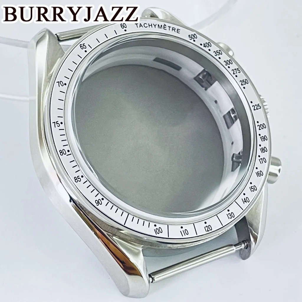 40mm Titanium Watch Case VK63 VK63A With Quartz Movement Chronograph Bezel Dome Mineral Glass Watchmaking Parts Accessories