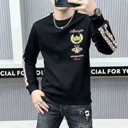 Autumn/Winter Hot selling Bee Hoodie Men's Plush Thick Embroidery Trendy Brand Trendy Fashion Long Sleeve Men's Top