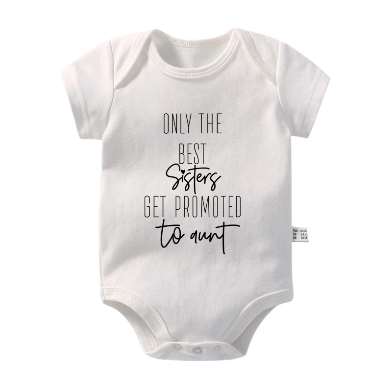 Only The Best Sister Get Promoted To Aunt Newborn Clothes Baby Toddler Romper Pregnancy Announcement Bodysuit Infant Shower Gif