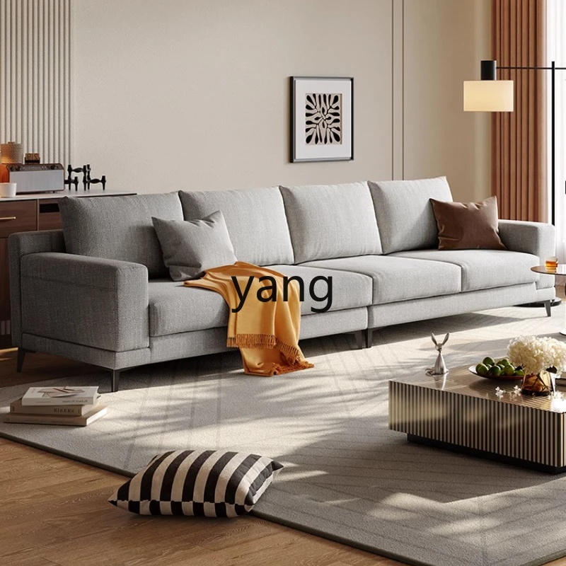 

LH high-end cotton and linen fabric sofa living room small apartment three-person removable and washable straight row