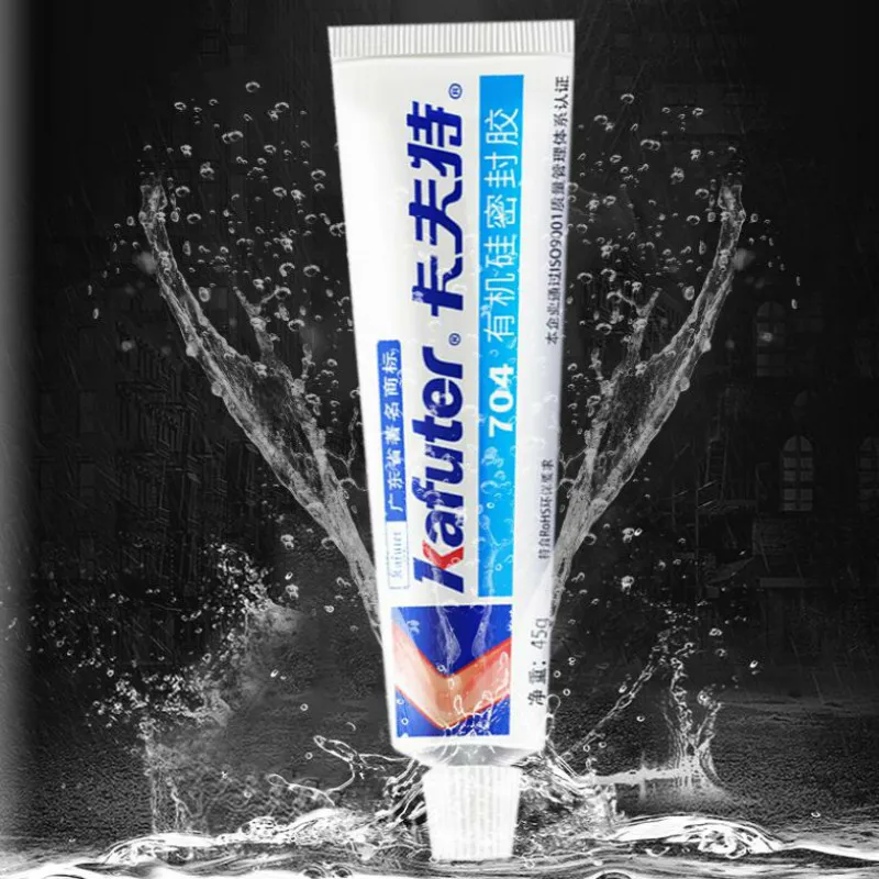Kaft k704 sigillante resistente alle alte temperature bianco in gomma siliconica componente elettronico fisso isolamento impermeabile 45g