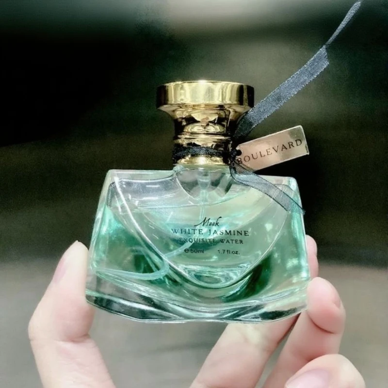 White Jasmine Perfume for Women, Long Lasting Eau De Toilette in Diamond Crystal Bottle, Luxury Elegant Female Fragrance 50ml