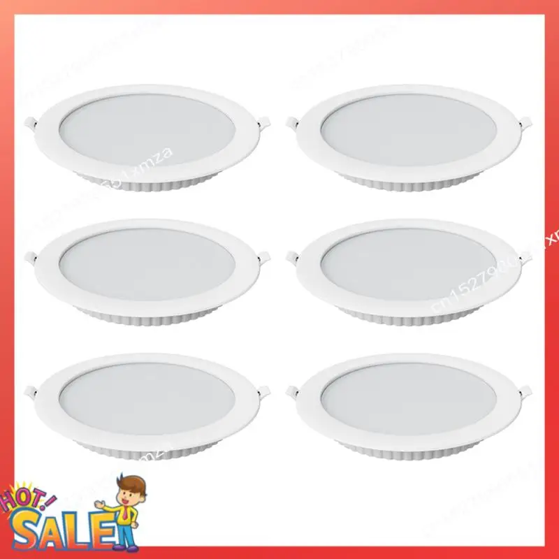 ABCL 6PCS 12W LED da incasso faretto da incasso a soffitto rotondo per camera da letto interna illuminazione decorativa per la casa luce calda
