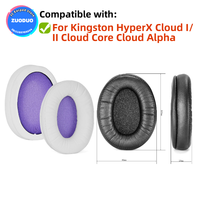 Replacement Ear pads Fits for Kingston HyperX Cloud I/ II Cloud Core Cloud Alpha Headphones Ear Cushions Earpads headset