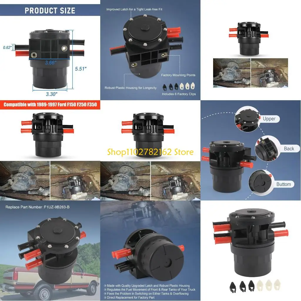 

547B Car Water Reservoir Switch Reservoir Selector Valves Compatible for F150 F250 F350 F1UZ-9B263-B Reliable
