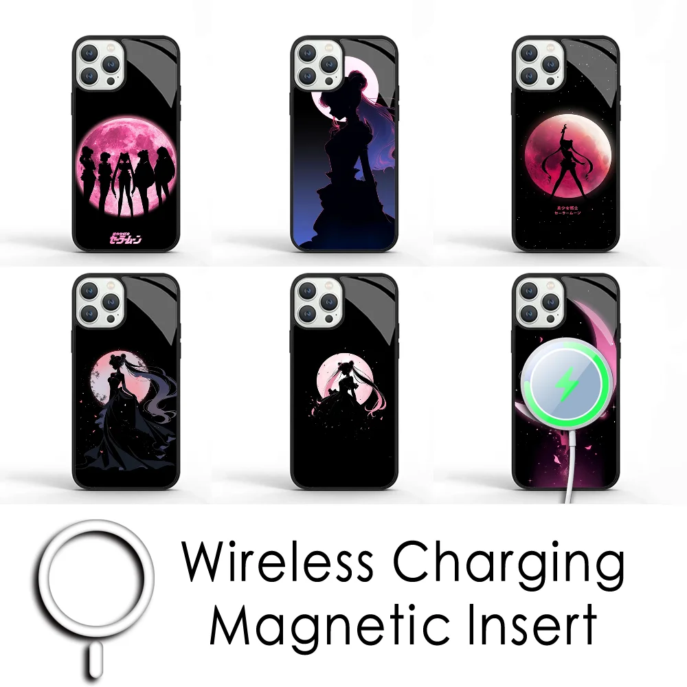 Sailor MoonS Phone Case For IPhone 16 15 Pro Max Case 14 Plus 13 12 11 Magesafe Magnetic Wireless Charge Cover