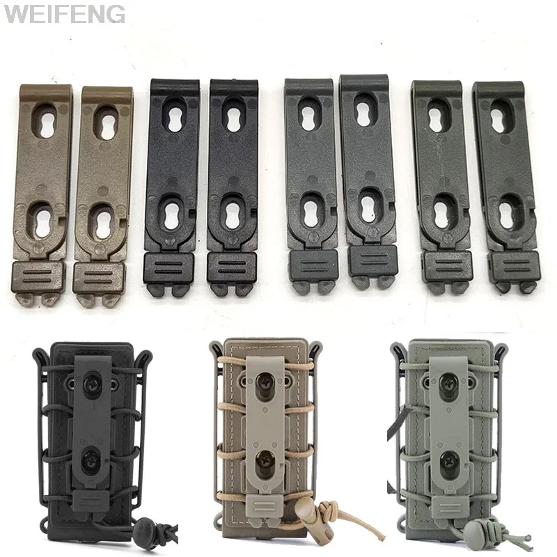 

2 шт./компл., тактический зажим для талии Molle, чехол для журналов, задний зажим, зажим для крепления, MOLLE-LOK K, ножны, кобура, соединительный зажим